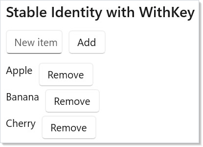 WithKey demo