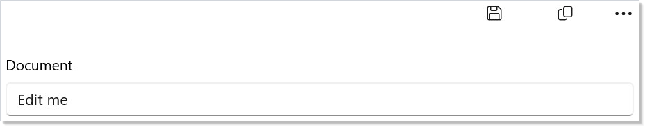 Command bar with primary and secondary commands