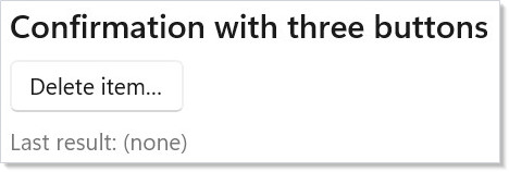 Three-button confirm dialog