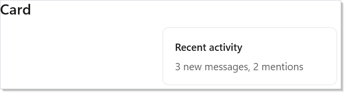 Card chrome around a summary block