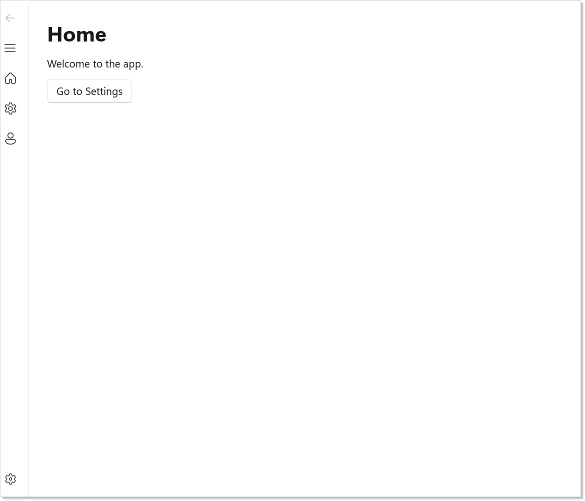 NavigationView with sidebar