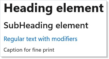 Styled text elements
