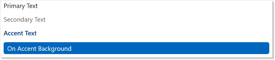 Themed text and accent background