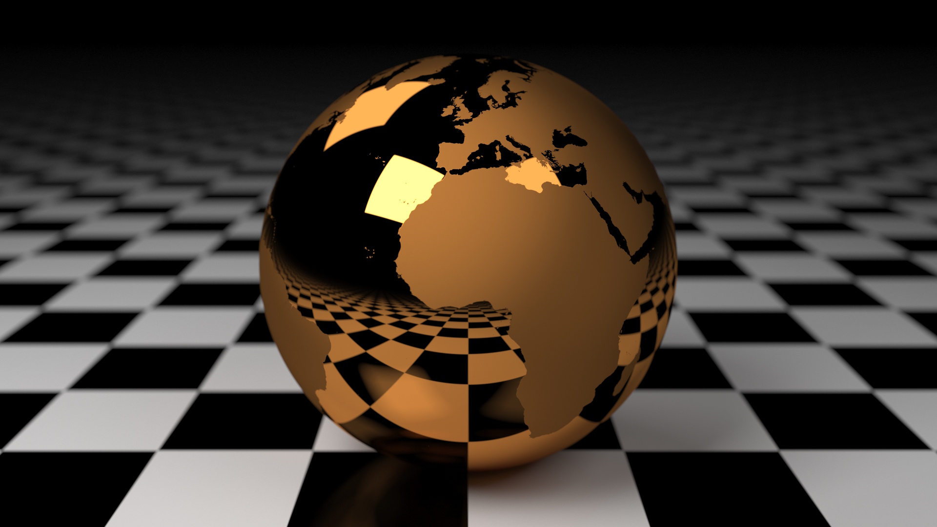 Metallic sphere with fuzz texture