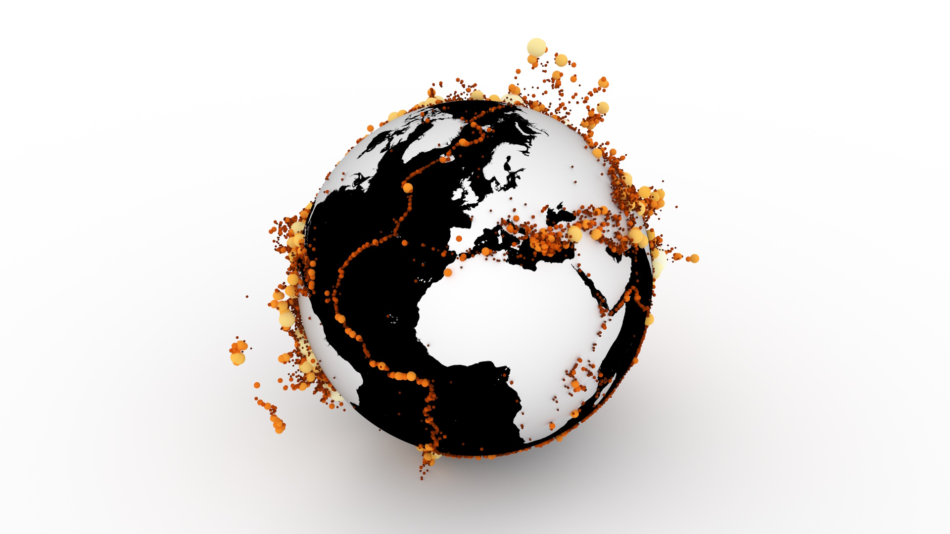 Earthquakes globe example