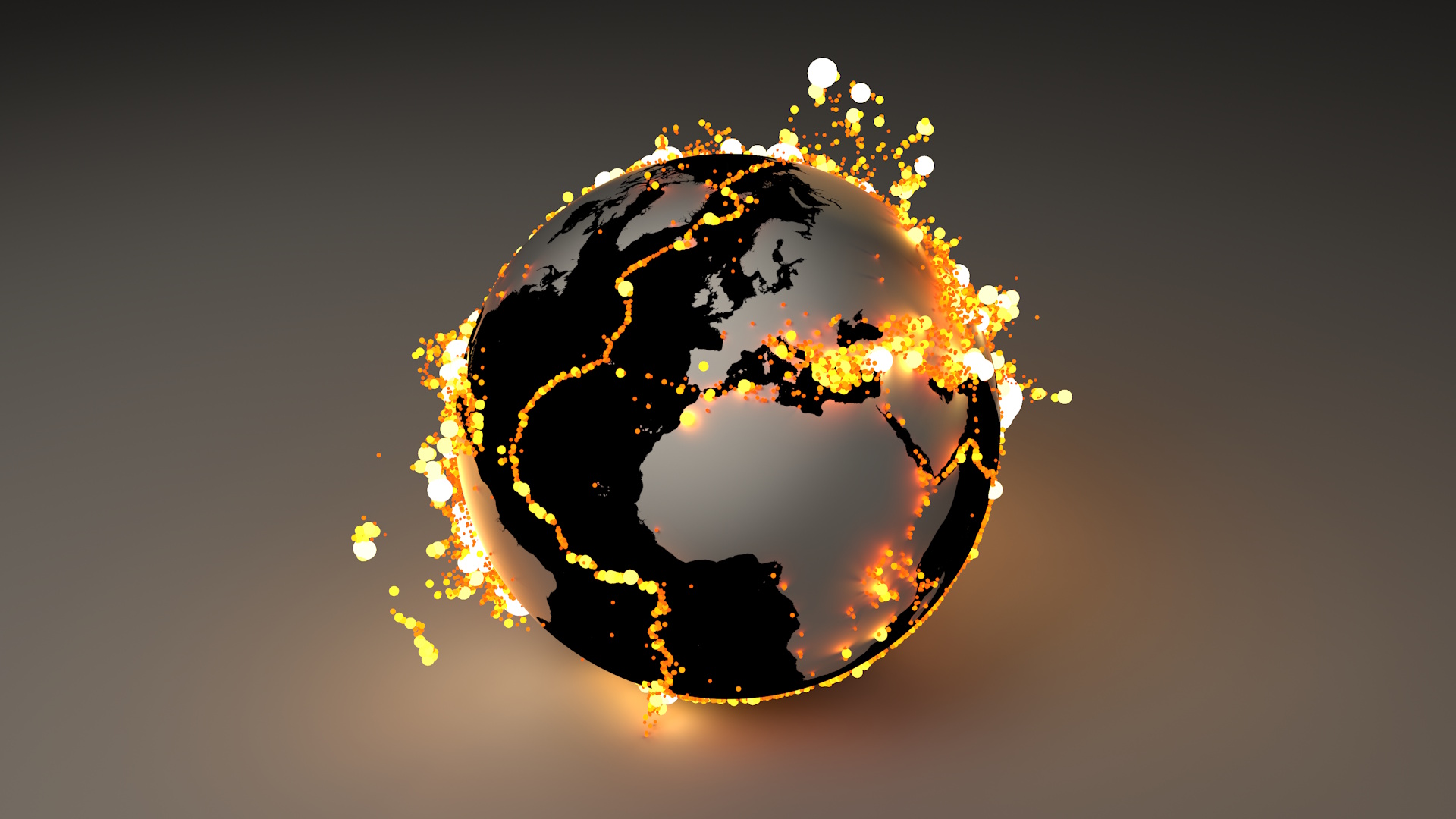 Earthquakes globe example