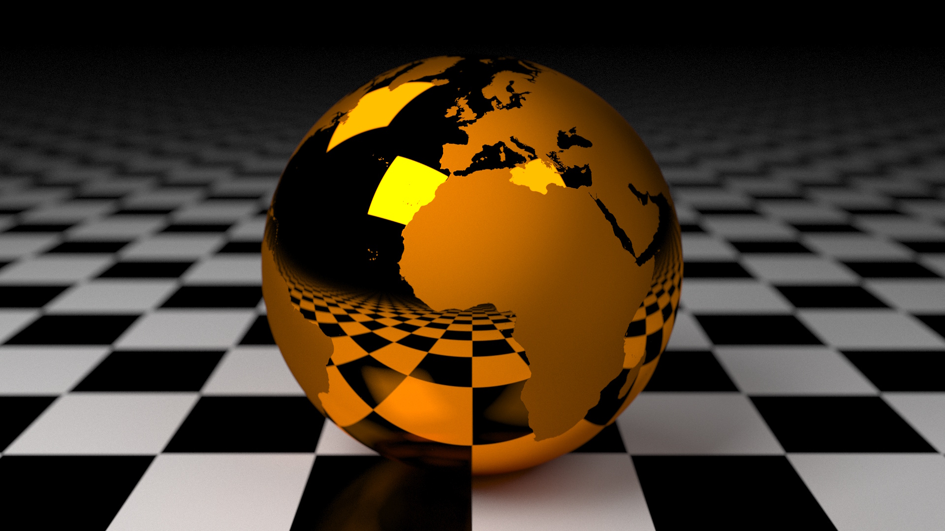 Metallic sphere with fuzz texture