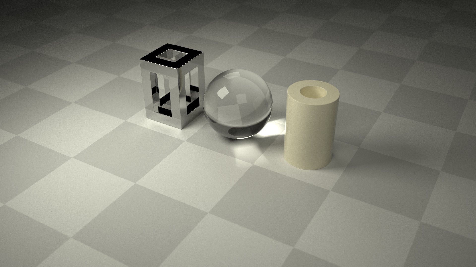 Three-point lighting example