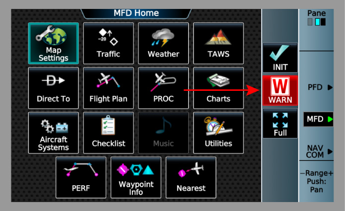 GTC Button Bar CAS Acknowledge Button