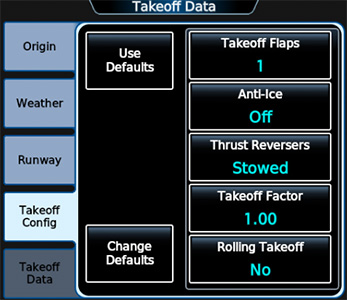 GTC Takeoff Config Options