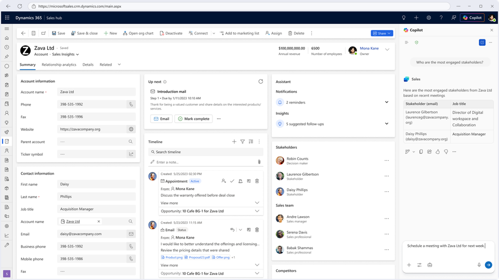 Dynamics 365 Sales와의 Sales Agent 통합