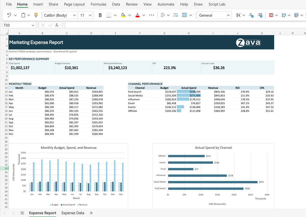 Excel 브랜드 키트 스킬