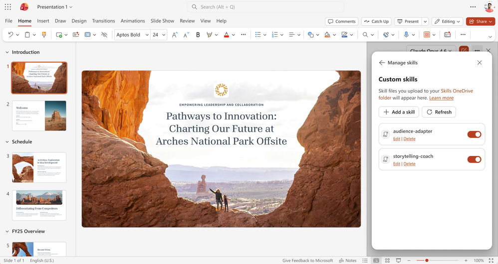 PowerPoint 사용자 정의 스킬
