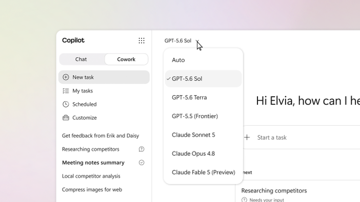 Microsoft 365 Copilot의 GPT-5.6