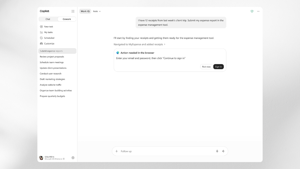 Cowork의 Edge 로컬 브라우저 자동화