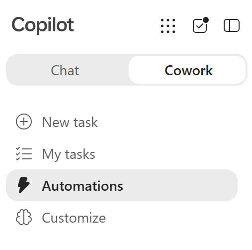 Automations 탭