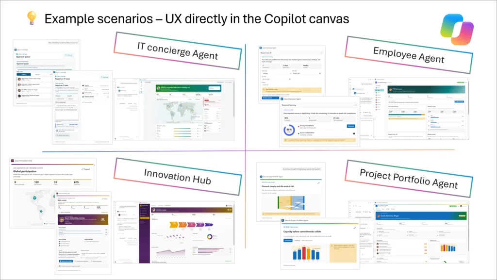 Copilot UX 컴포넌트 활용 시나리오 예시