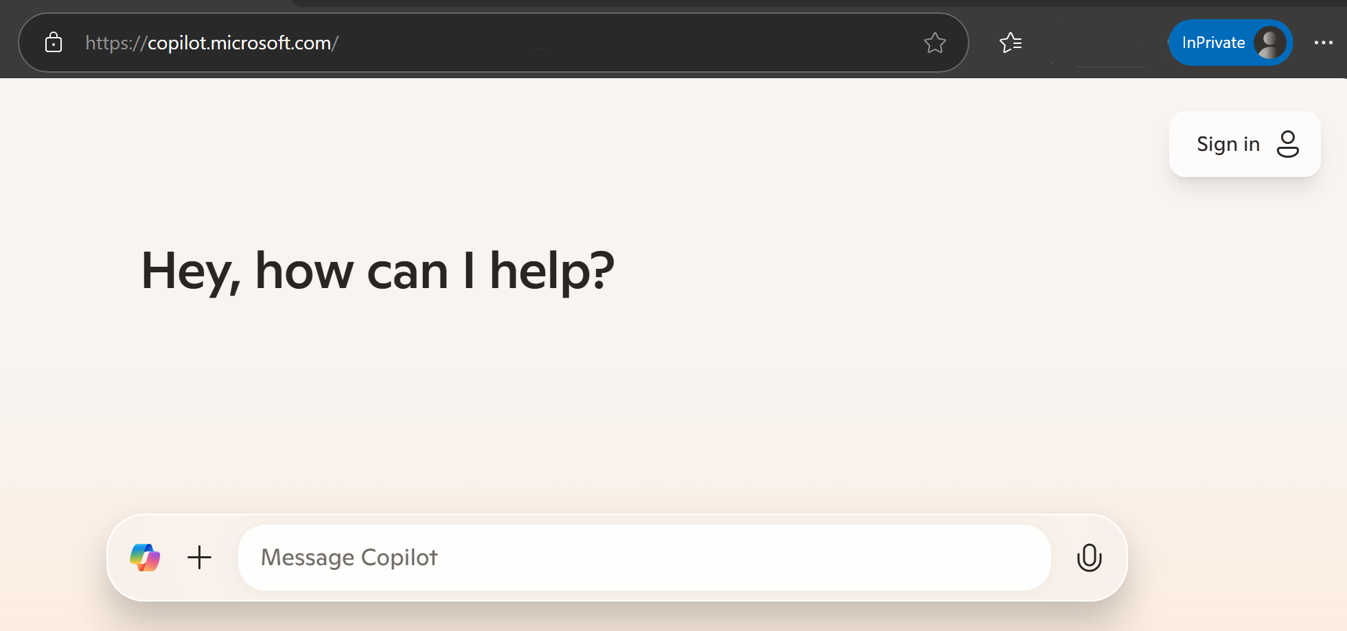 Microsoft Copilot 화면