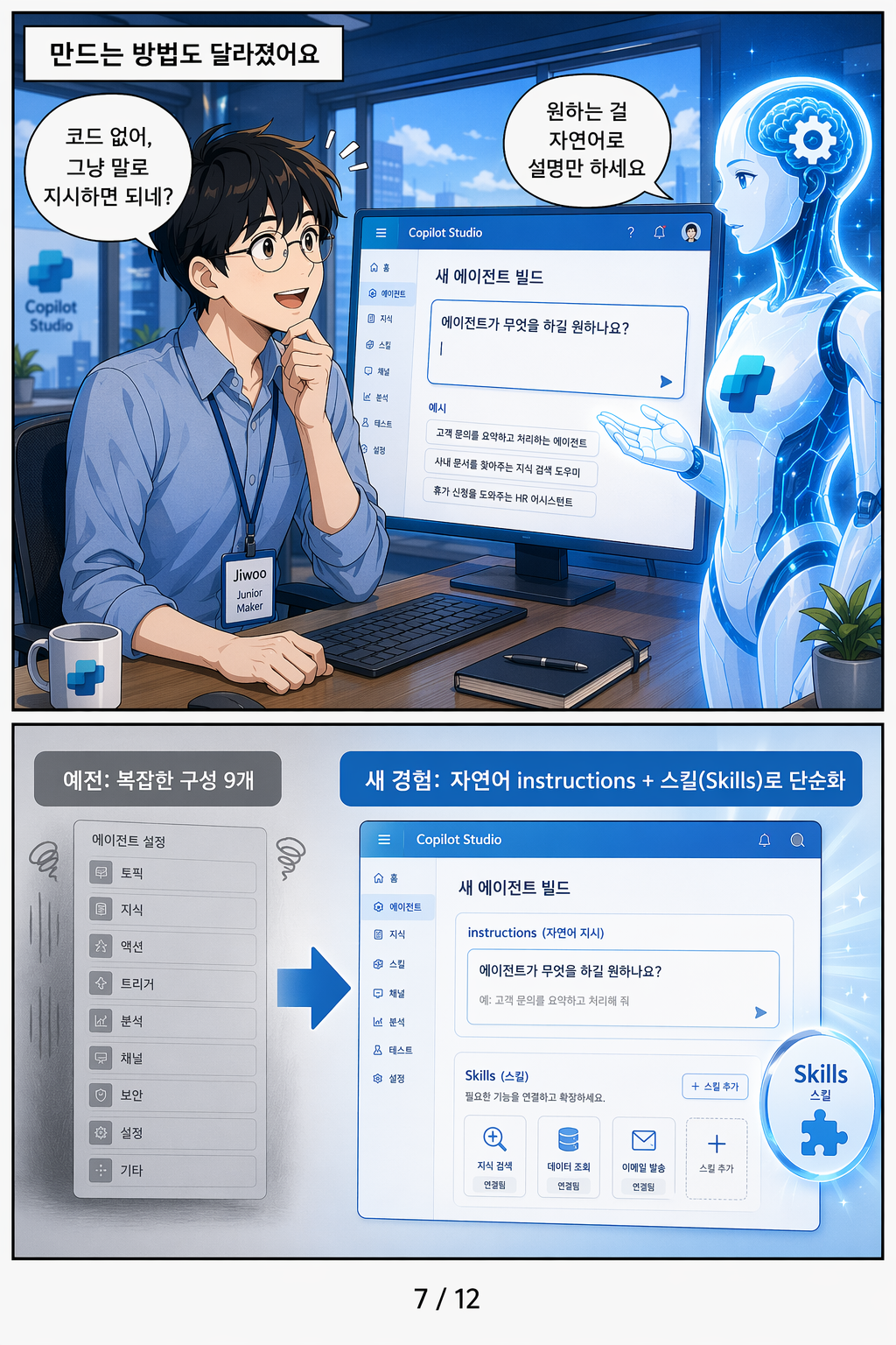 Copilot Studio 에이전트 웹툰 7페이지