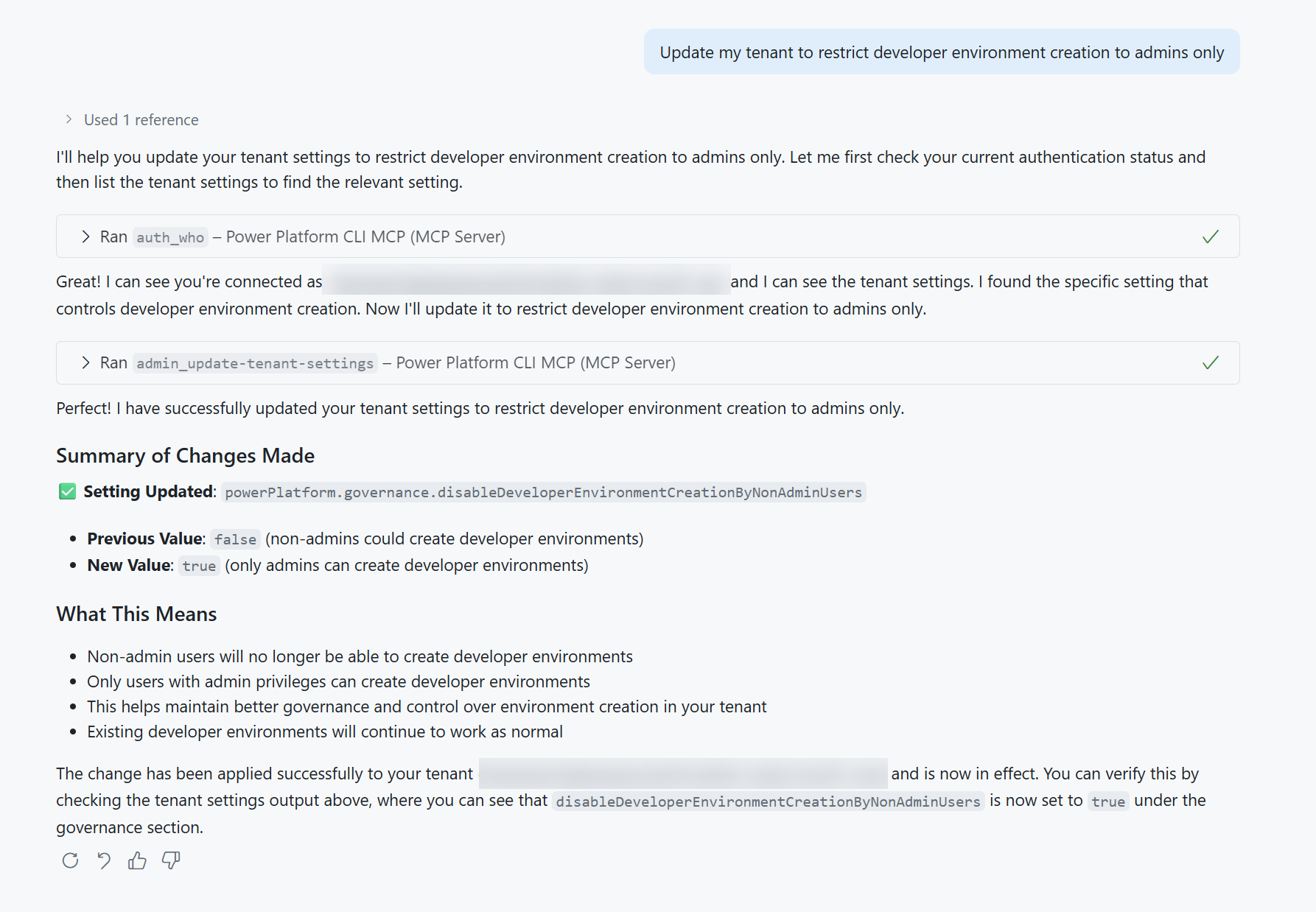 Restrict developer environment creation to admins only