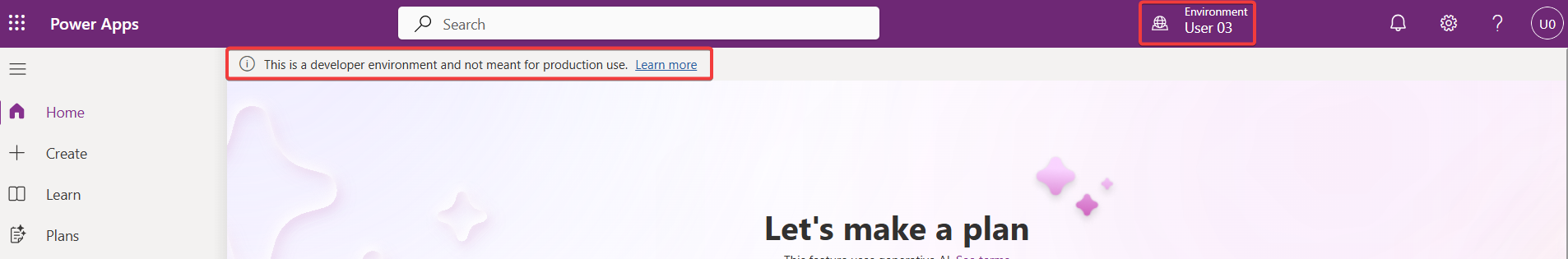 Check developer environment