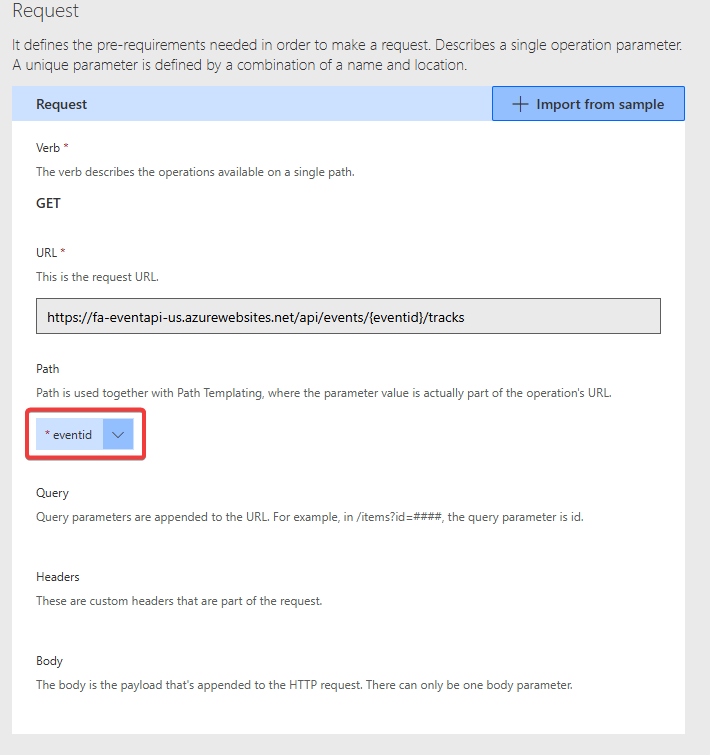 "Parameter displayed"