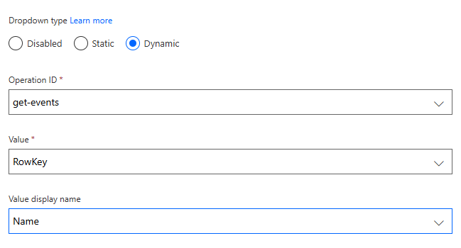"Dynamic Dropdown"