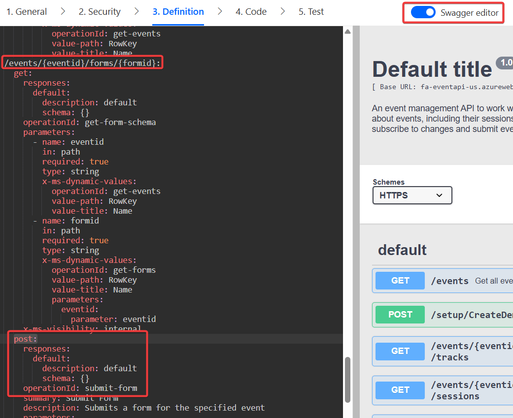 "Submit Form in Swagger Editor"