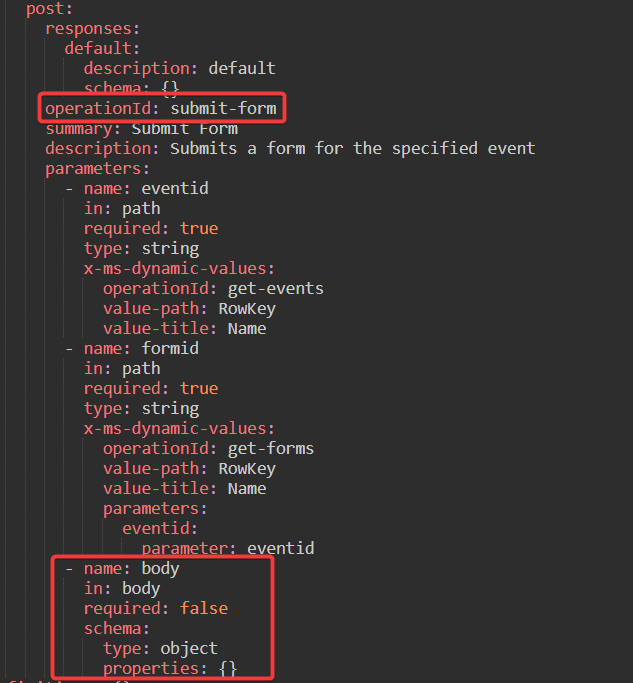 "Body parameter without details"