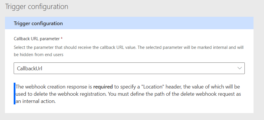 "Callback Url parameter"