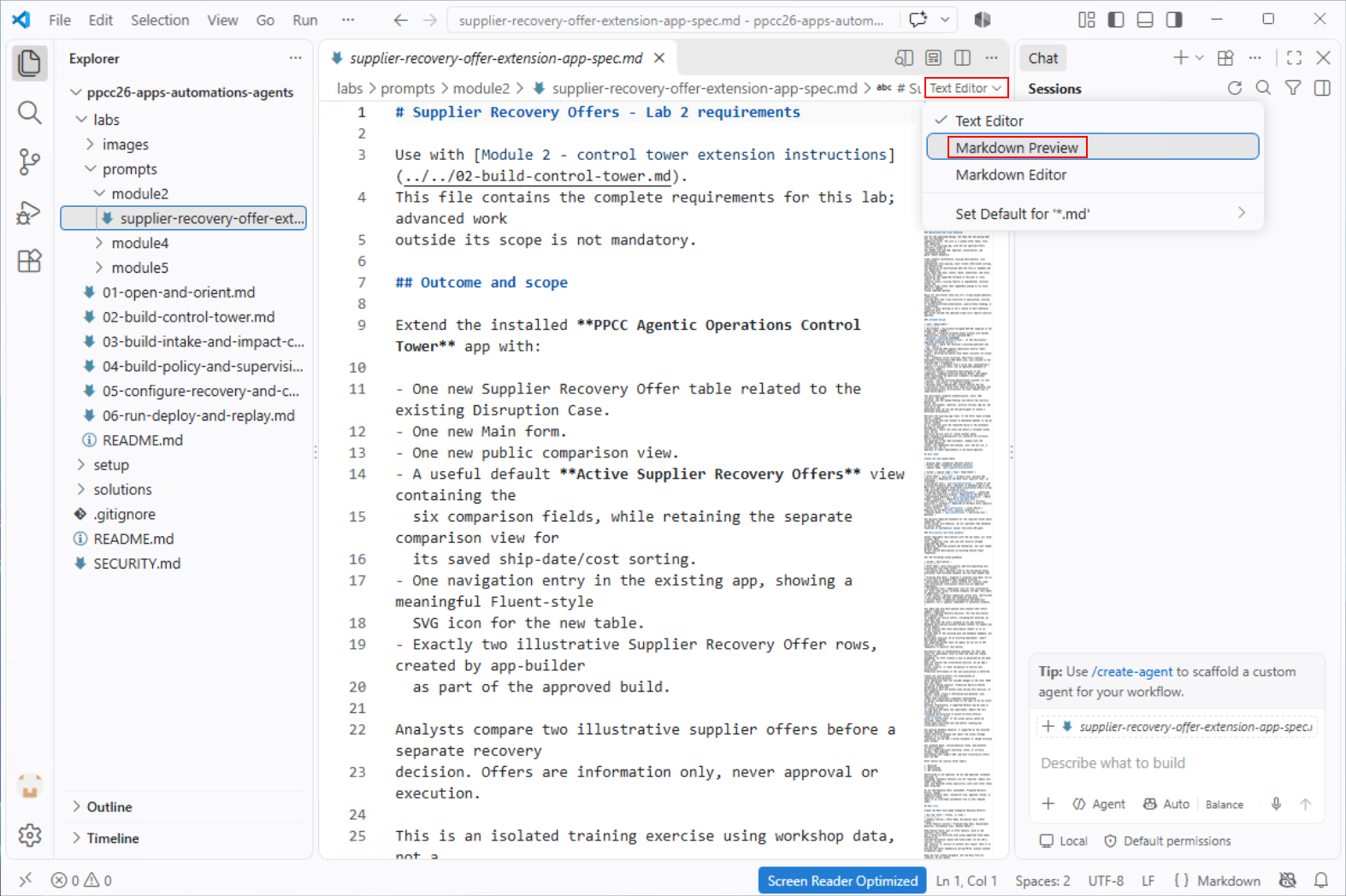 Extend the Control Tower with App Builder · Apps, Automations & Agents
