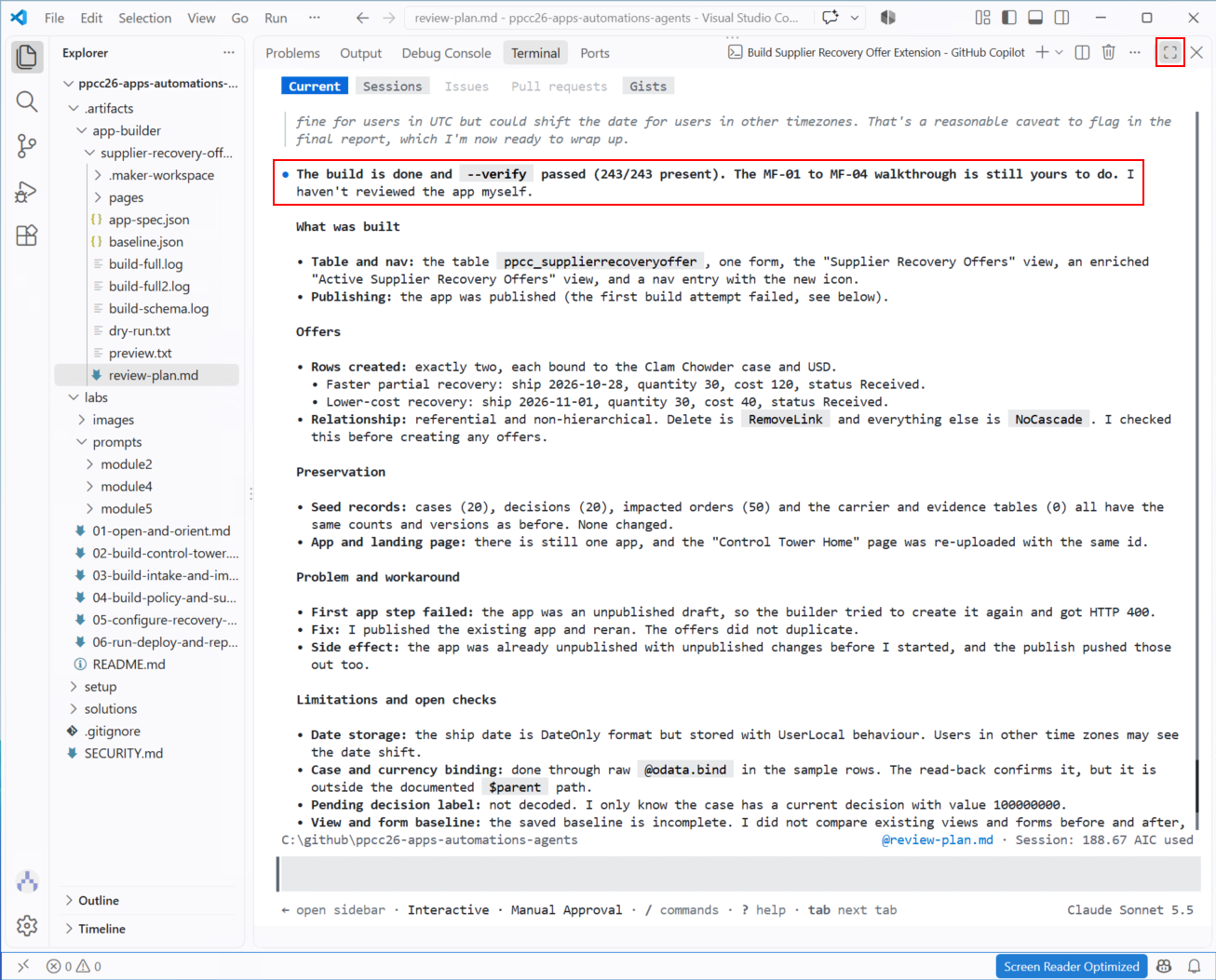 Extend the Control Tower with App Builder · Apps, Automations & Agents