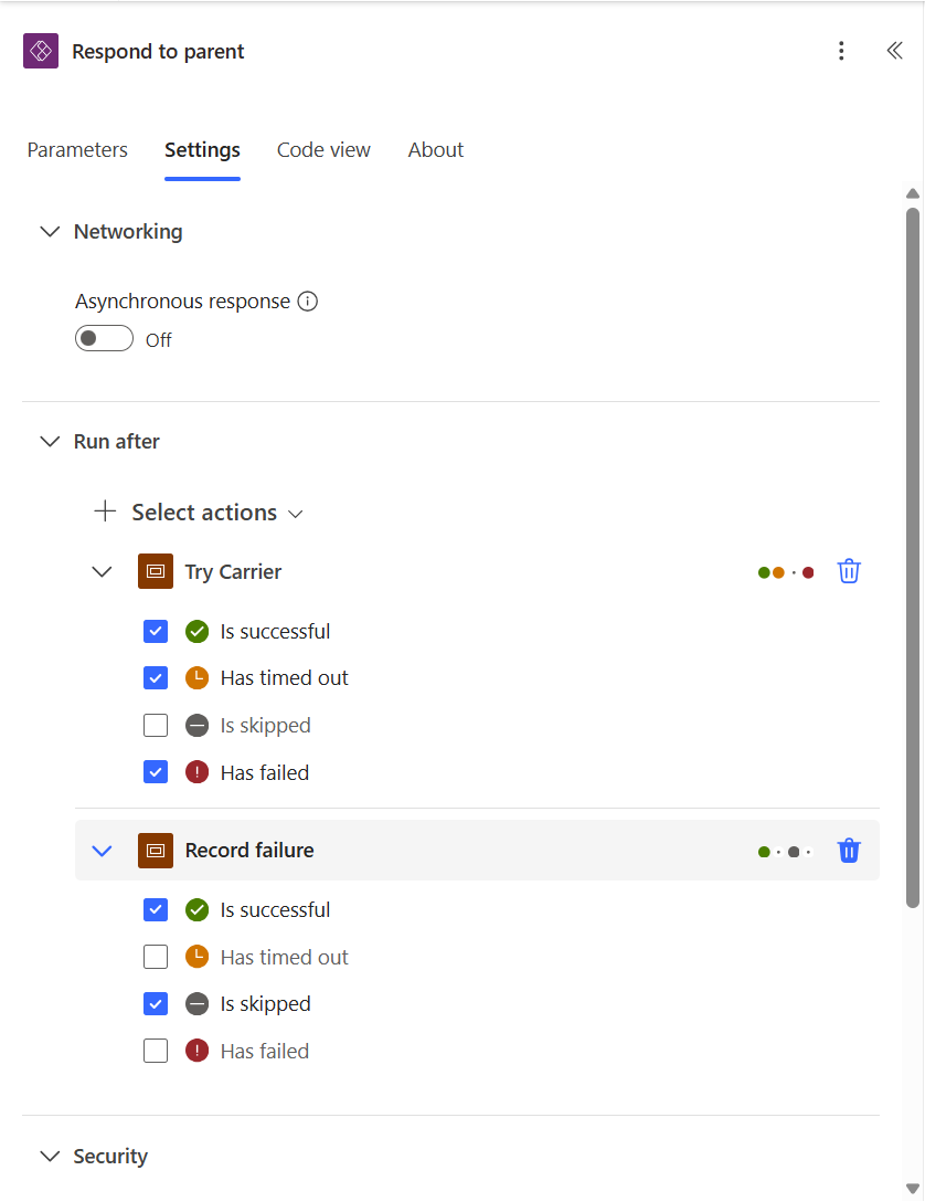 Create the Carrier agent and governed recovery cloud flow · Apps ...