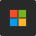 The icon button type only shows the Microsoft icon