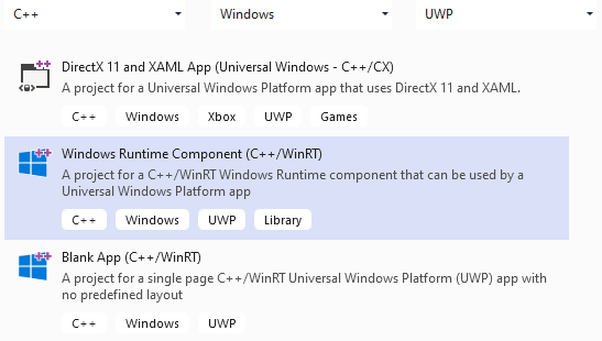 Windows Runtime Component (C++/WinRT)