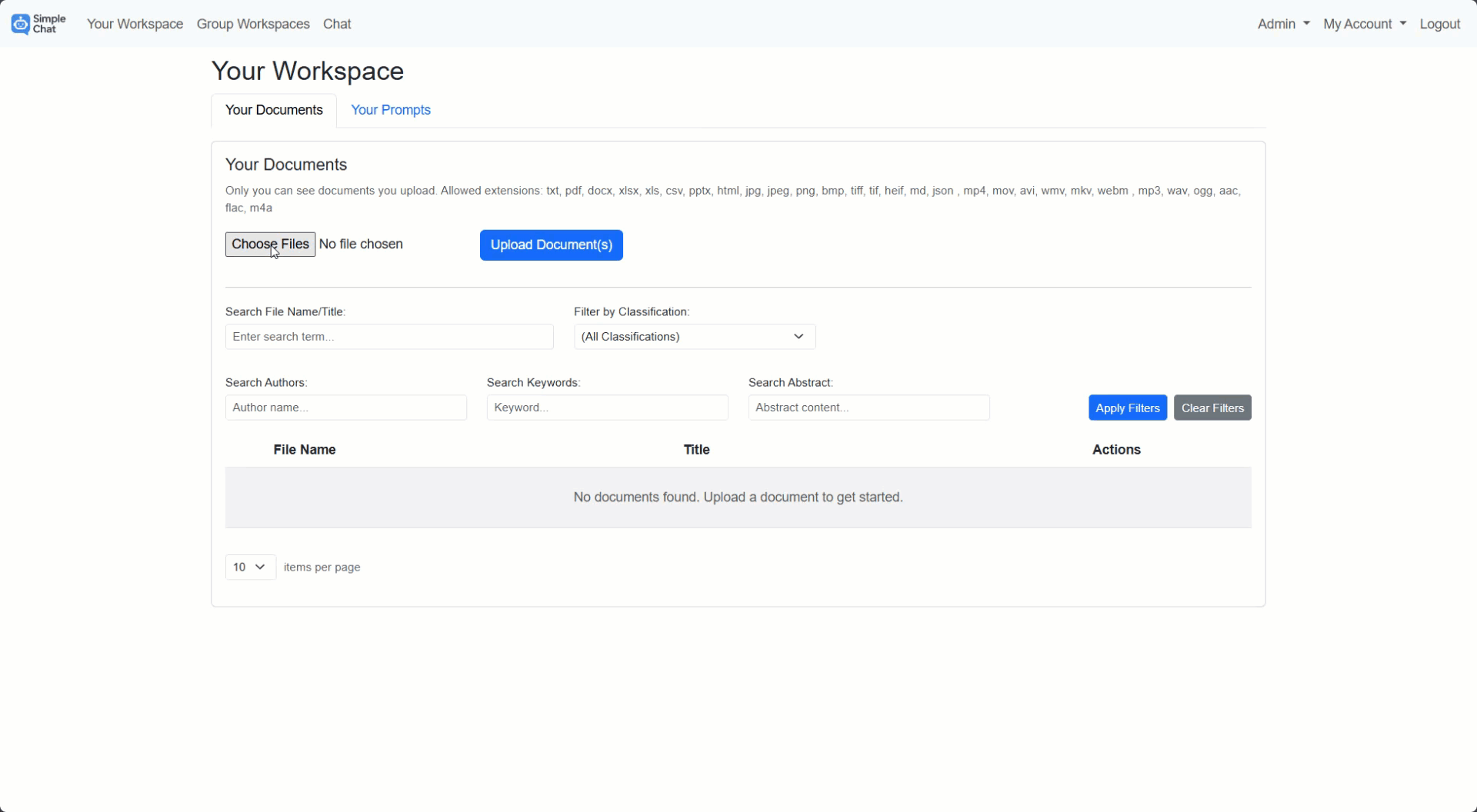 Upload Document Demo