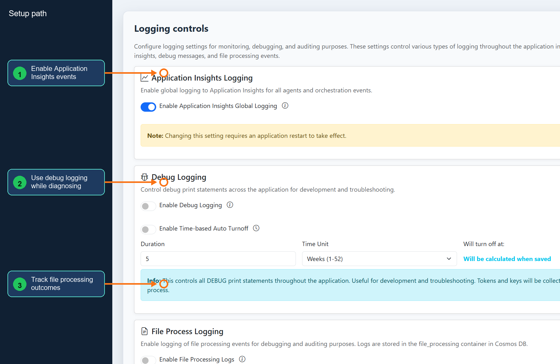 Annotated Logging controls