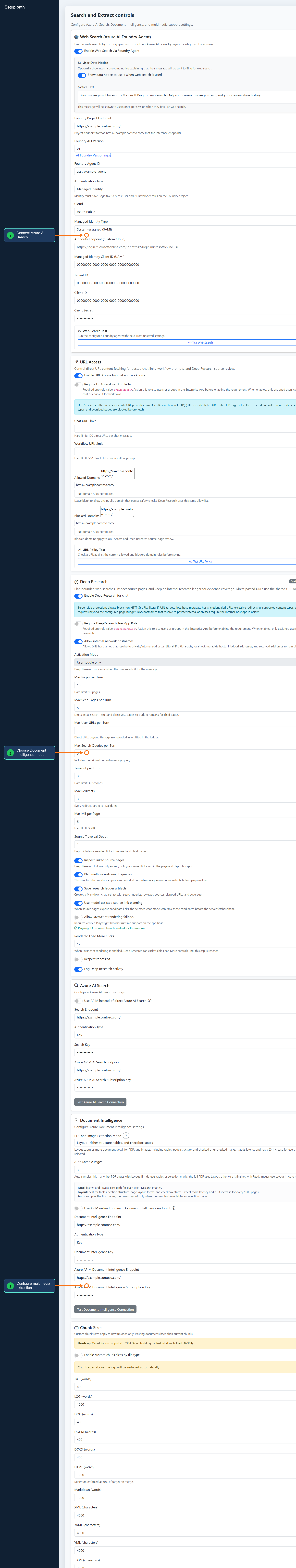 Annotated Search and Extract controls