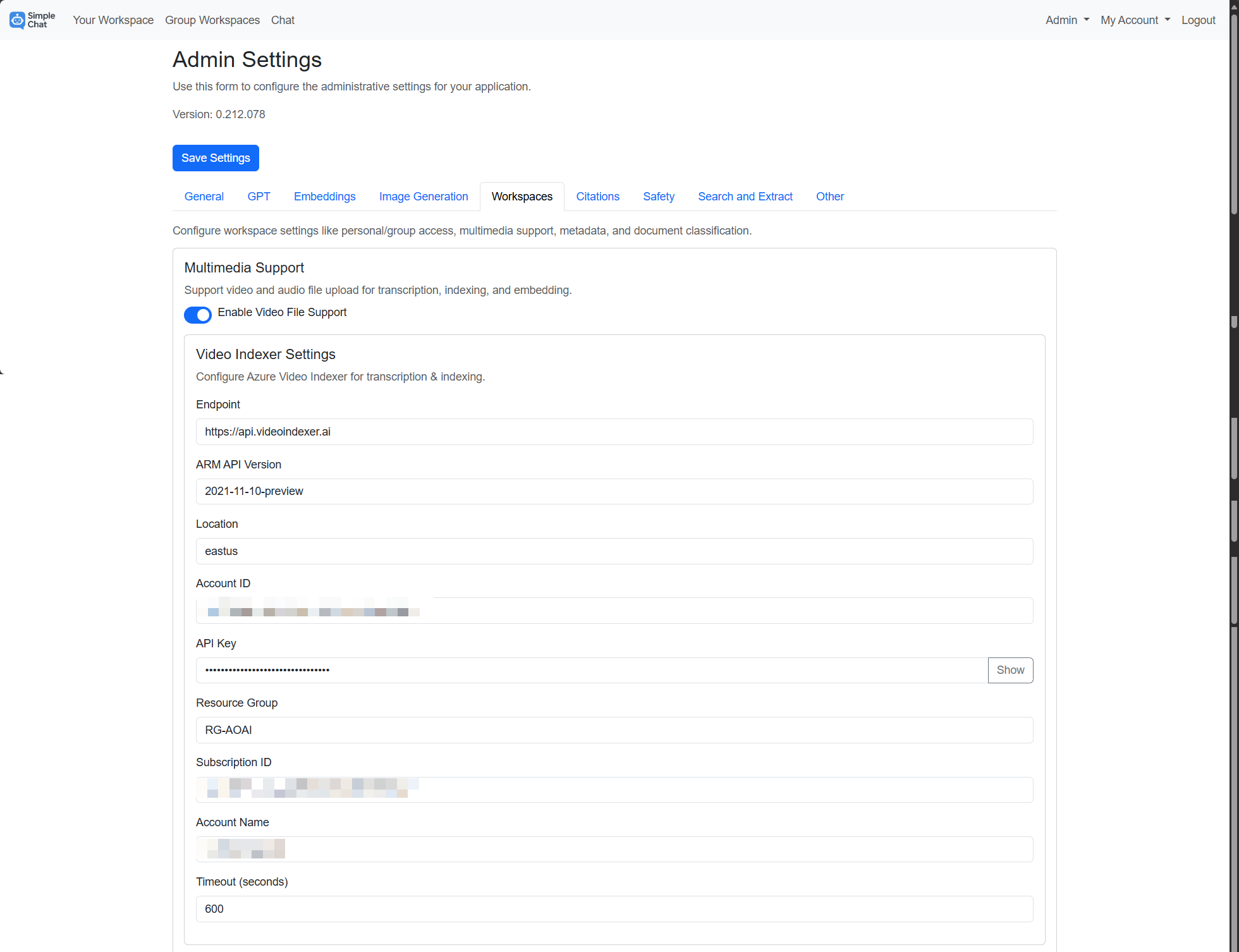 Admin settings - Enable Video file support