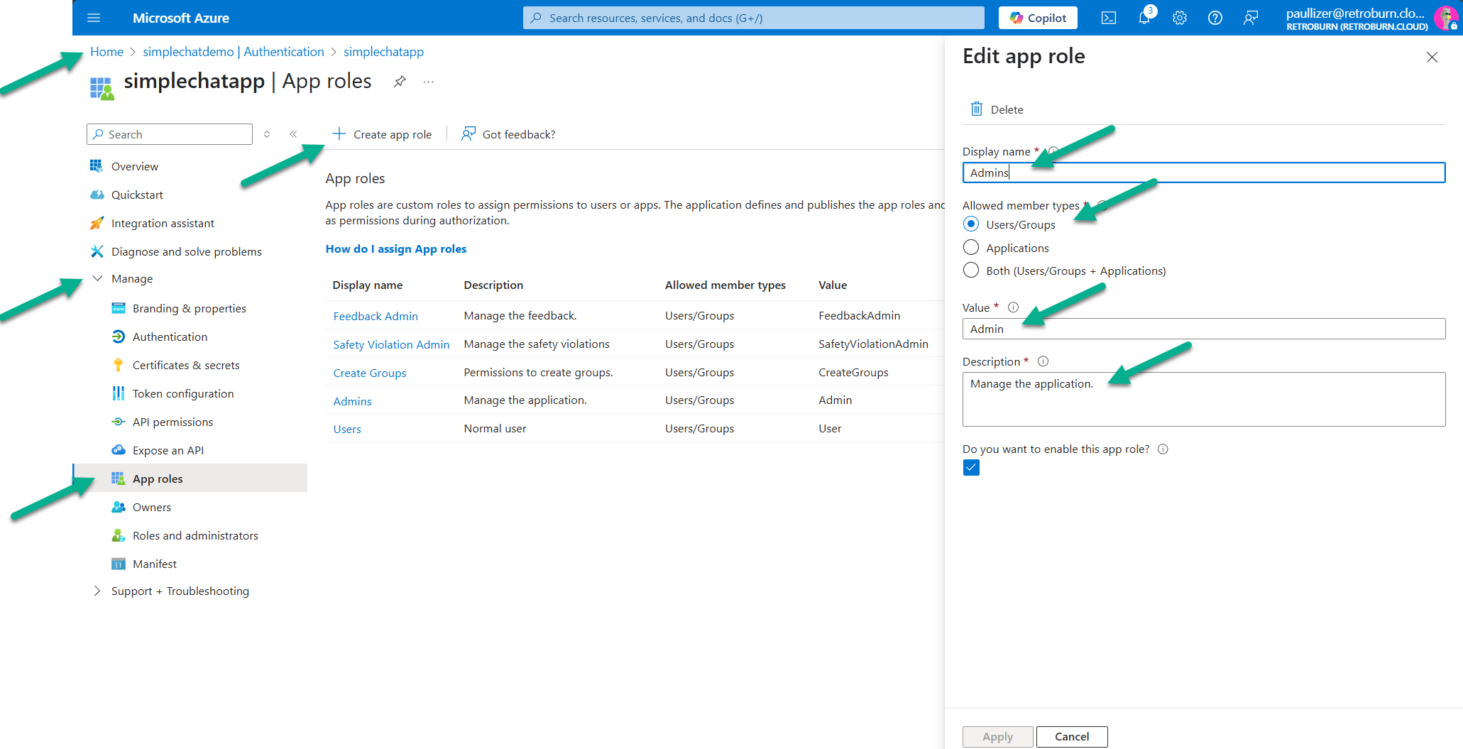 App Registration - App Roles