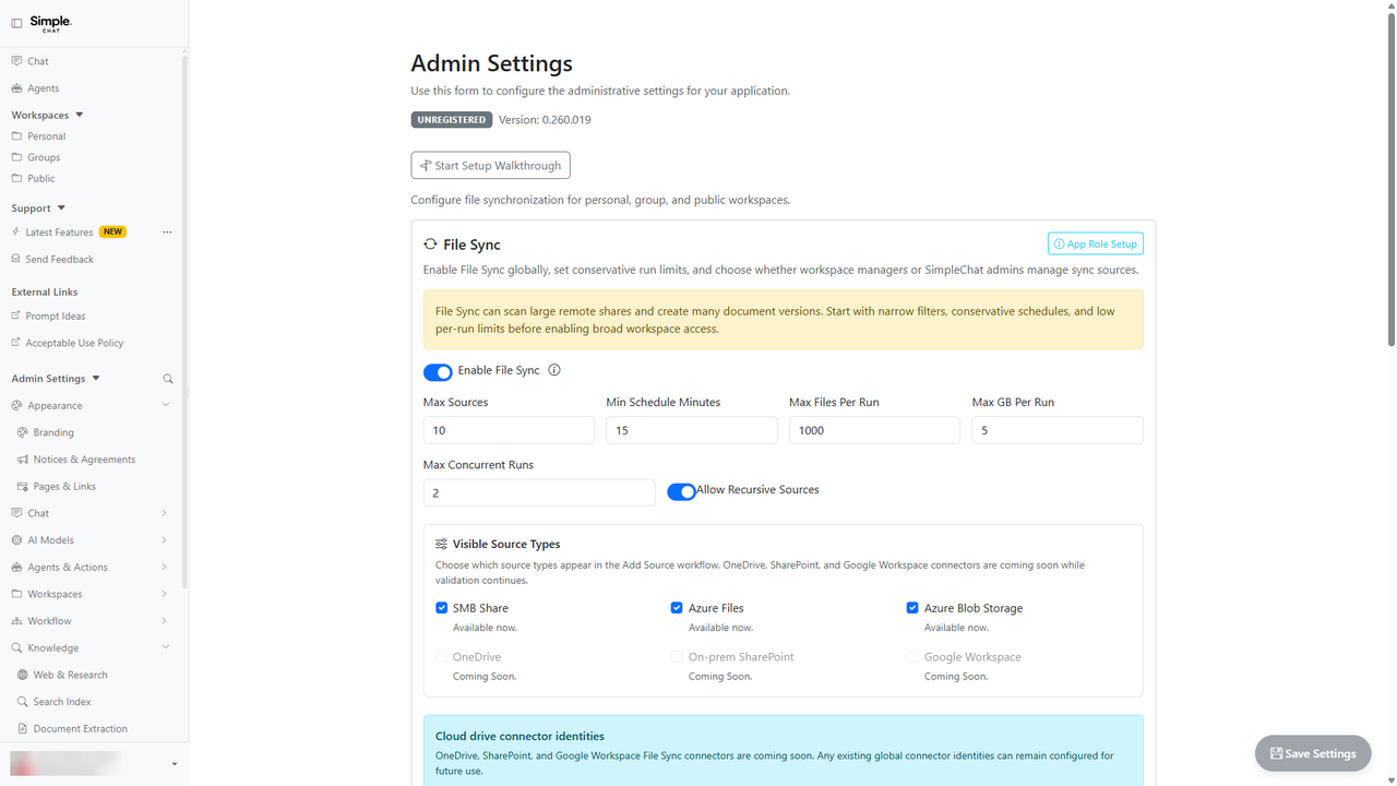 Azure Blob Storage File Sync Configuration screenshot placeholder