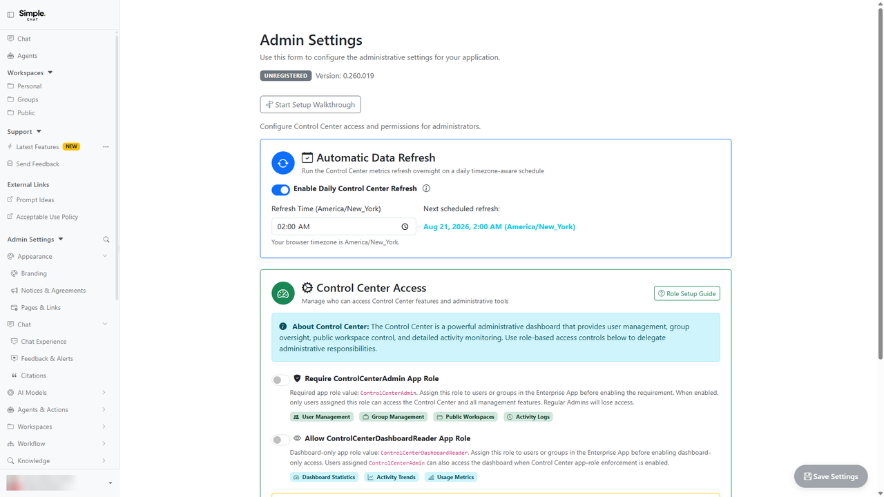 Scheduled Overnight Control Center Refresh screenshot placeholder