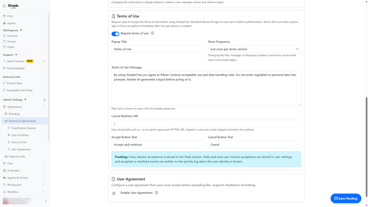 Terms of Use / Rules of Behavior Gate screenshot placeholder