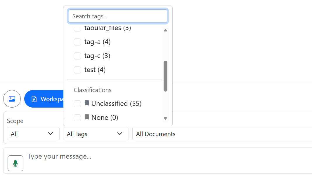 Tags, Grid View, and Chat Filtering | Simple Chat Documentation