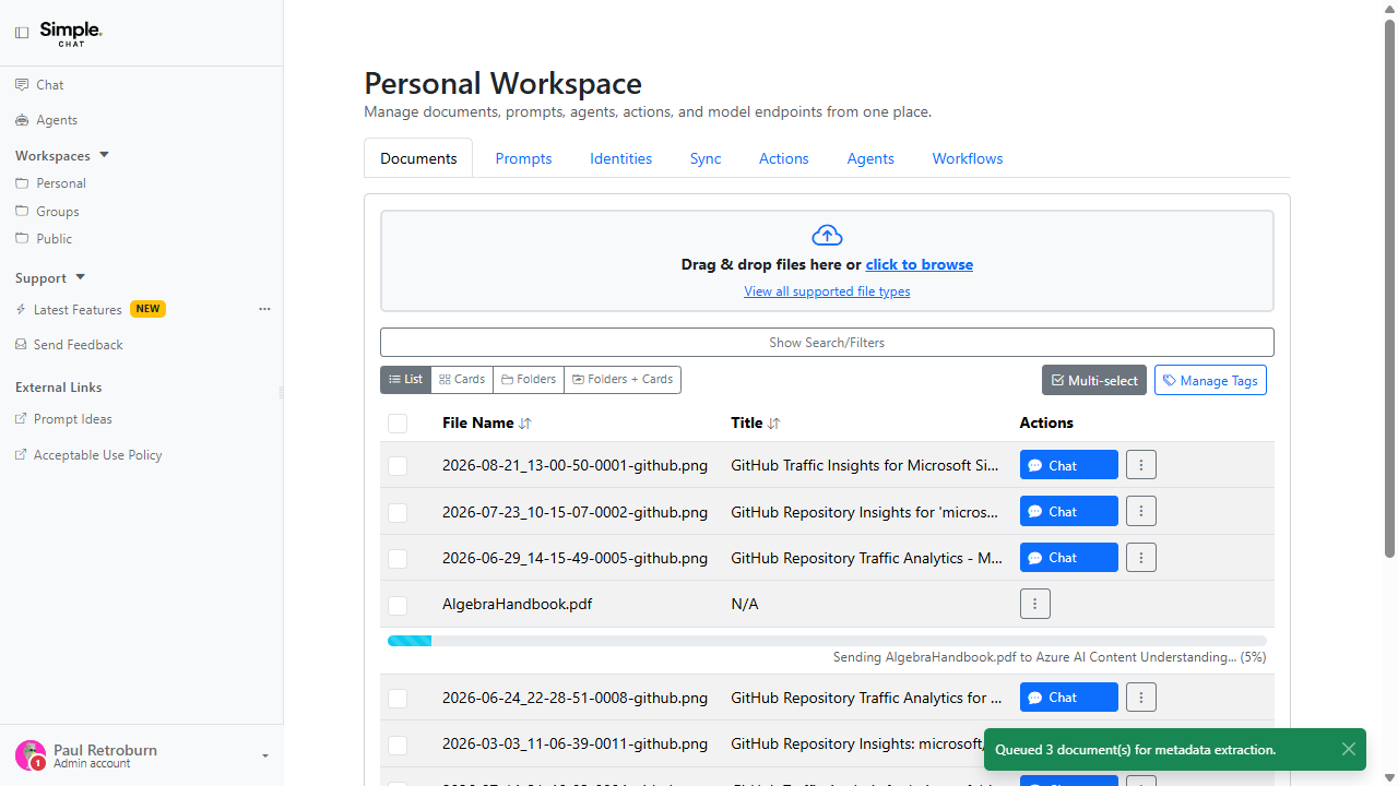 Extract Metadata Action screenshot placeholder