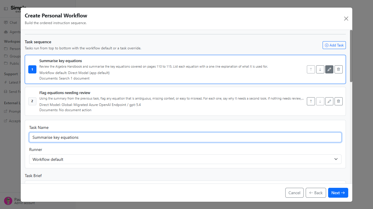 Per-Task Runner and Documents screenshot placeholder