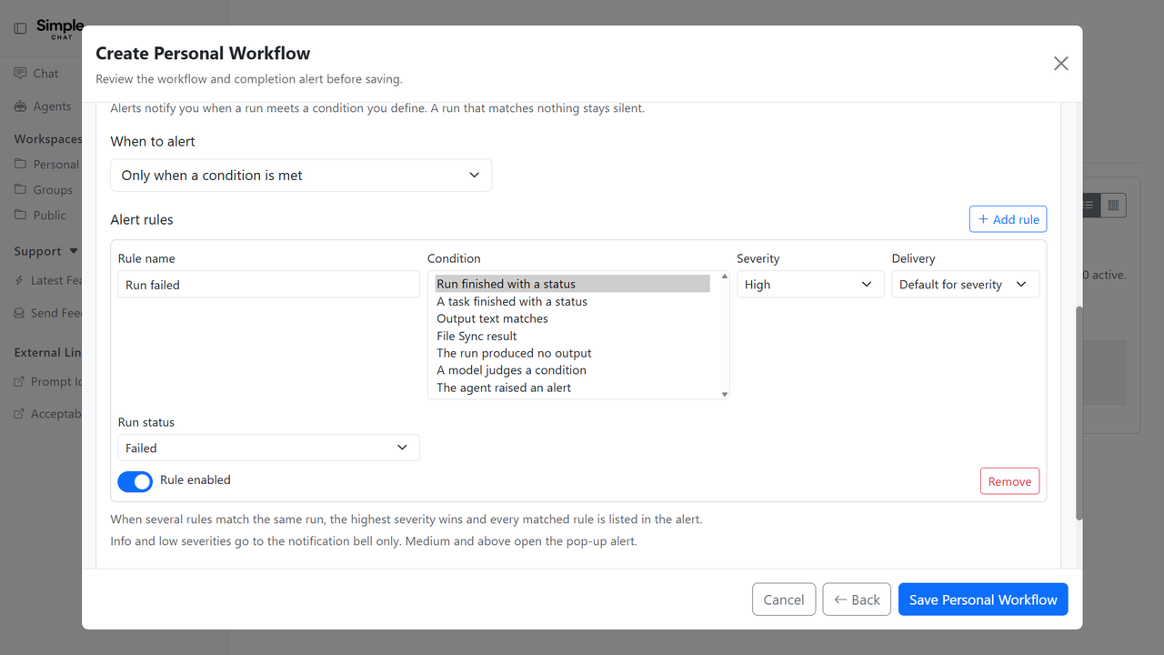 Alert Rules in the Review Step screenshot placeholder