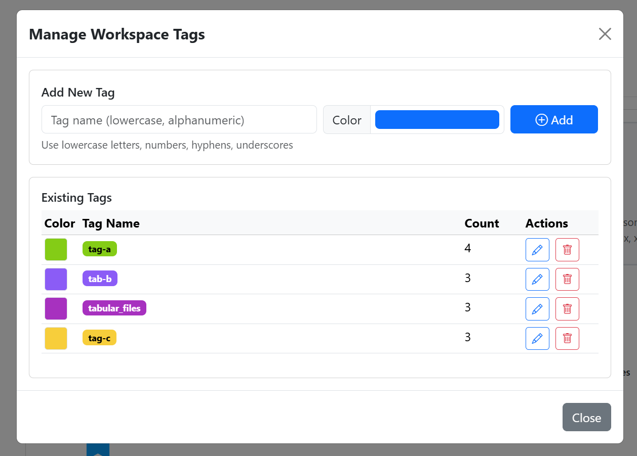 Tags, Grid View, and Chat Filtering | Simple Chat Documentation