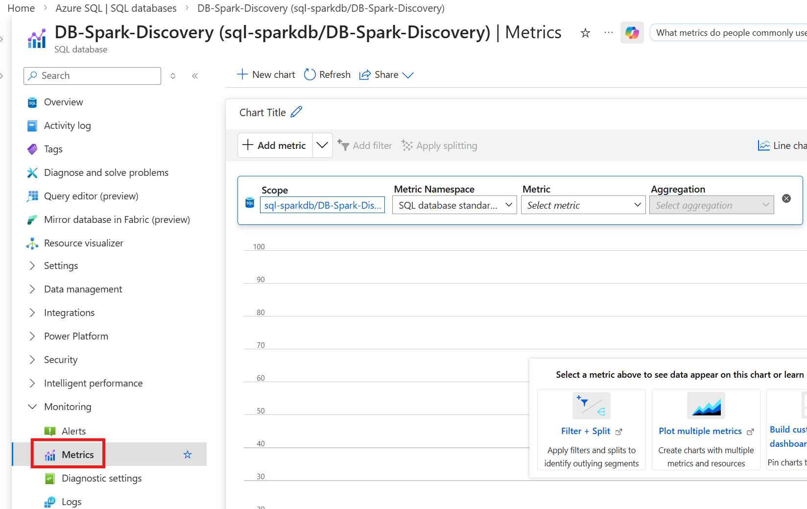 SQL Metrics Location
