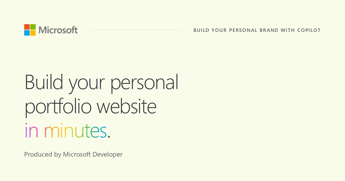 Build your personal brand with Copilot series preview